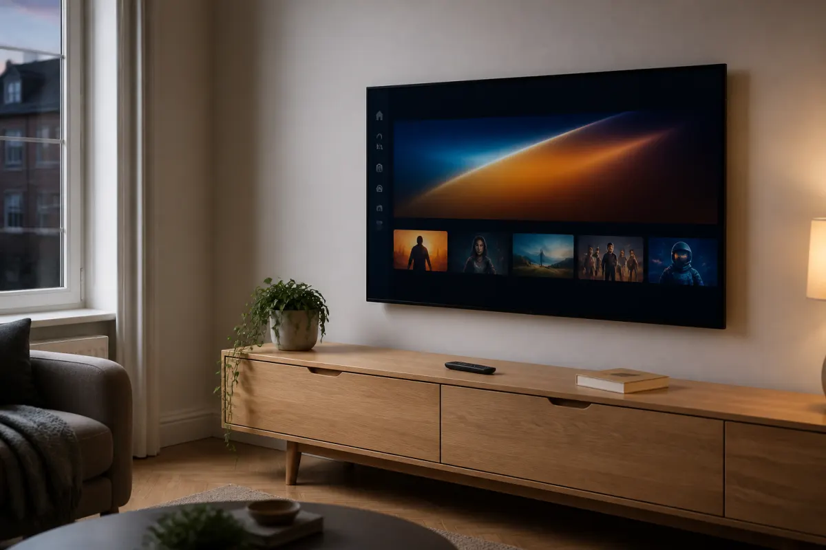 Living room TV ready for IPTV Pro setup